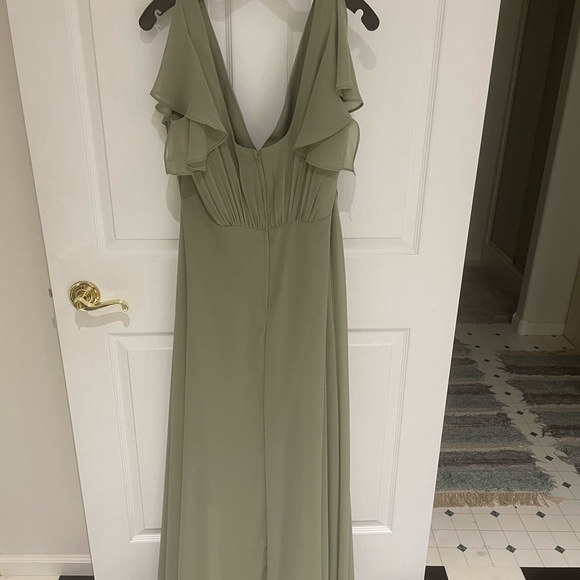 David Bridal Eucalyptus Green Dress - Picture 5 of 5